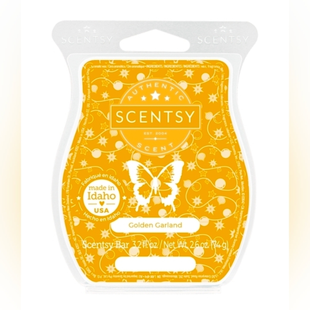 Scentsy Golden Garland Apple Marigold Petals Orange Twist Wax Melt Bar